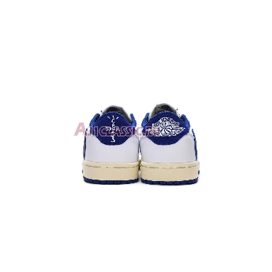 Travi Scott x Fragment x Air Jordan 1 Low OG Blue White Barb DM9868-218 Sail/White/Military Blue Mens Womens Shoes