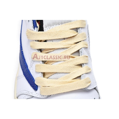 Travi Scott x Fragment x Air Jordan 1 Low OG Blue White Barb DM9868-218 Sail/White/Military Blue Mens Womens Shoes