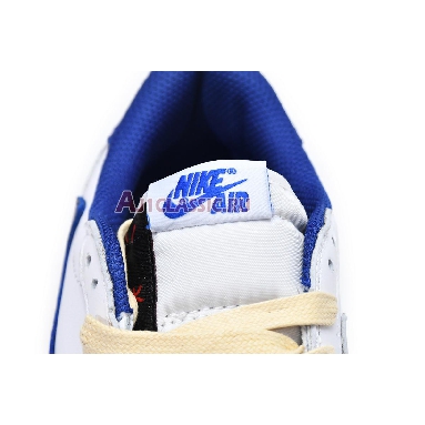 Travi Scott x Fragment x Air Jordan 1 Low OG Blue White Barb DM9868-218 Sail/White/Military Blue Mens Womens Shoes