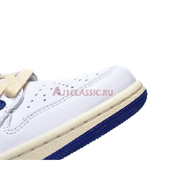 Travi Scott x Fragment x Air Jordan 1 Low OG Blue White Barb DM9868-218 Sail/White/Military Blue Mens Womens Shoes