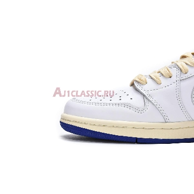 Travi Scott x Fragment x Air Jordan 1 Low OG Blue White Barb DM9868-218 Sail/White/Military Blue Mens Womens Shoes