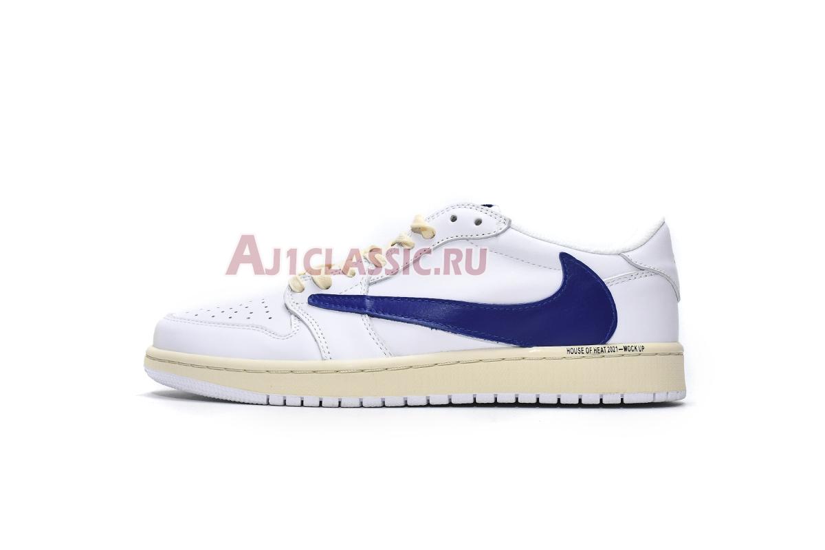 New Travis Scott x Air Jordan 1 Low OG "White Blue" DM6839-186 Shoes