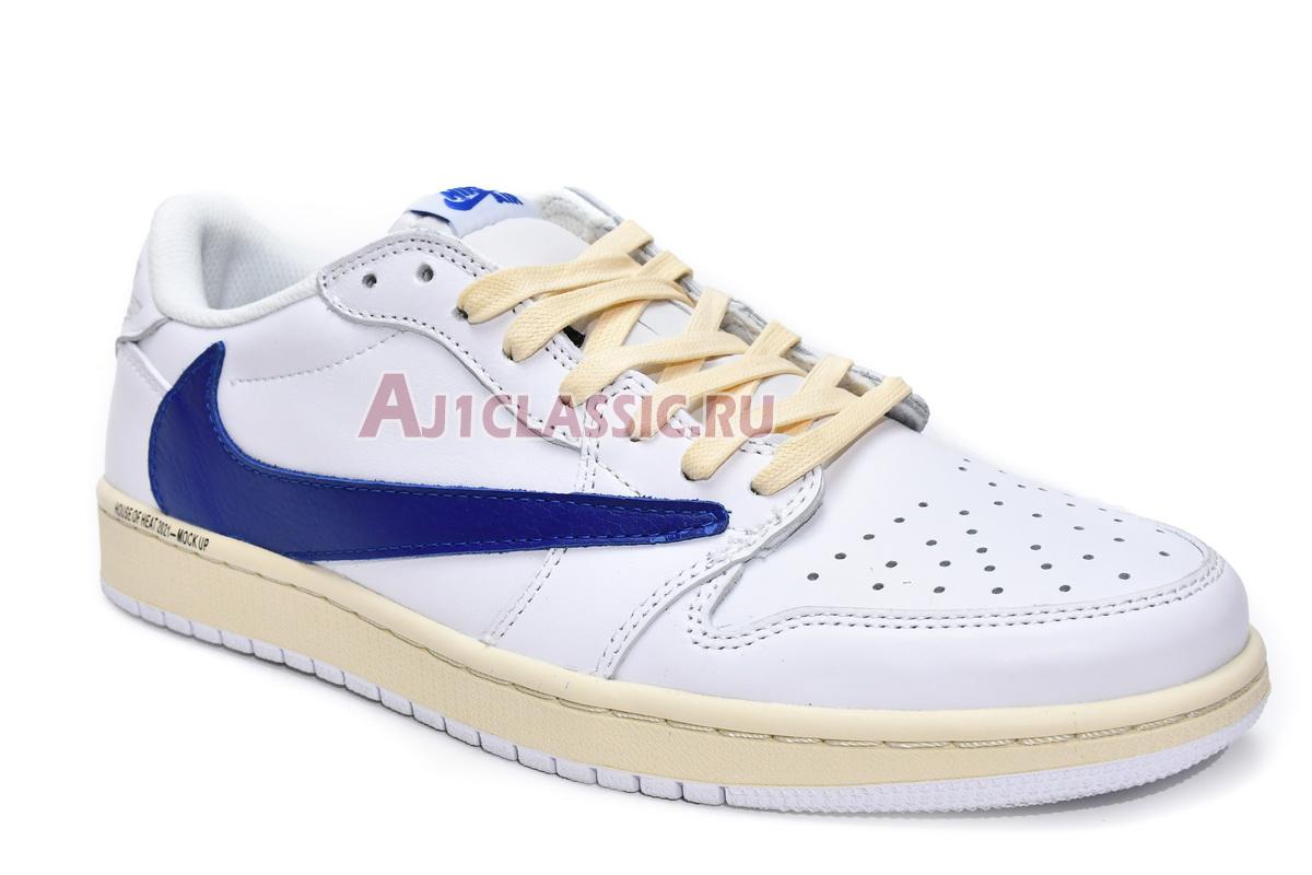 New Travis Scott x Air Jordan 1 Low OG "White Blue" DM6839-186 Shoes