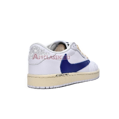 Travis Scott x Air Jordan 1 Low OG White Blue DM6839-186 White/Sail/Military Blue Mens Womens Shoes