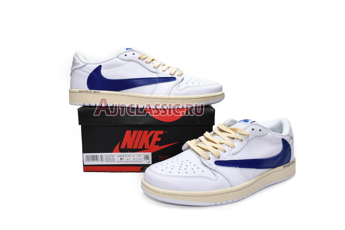 New Travis Scott x Air Jordan 1 Low OG "White Blue" DM6839-186 Shoes