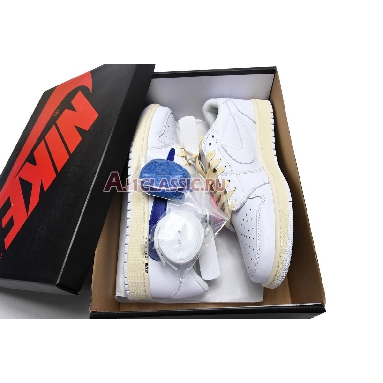 Travis Scott x Air Jordan 1 Low OG White Blue DM6839-186 White/Sail/Military Blue Mens Womens Shoes