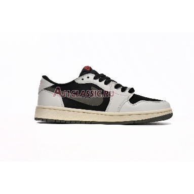 Travis Scott x Air Jordan 1 Low OG Olive DZ4137-106 Sail/University Red-Black-Medium Olive Mens Womens Shoes