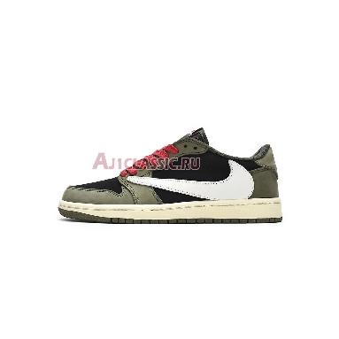 Travis Scott x Air Jordan 1 Low OG Olive Green DM7866-196 Olive Green/Black-White/Orange Mens Womens Shoes