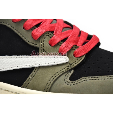 Travis Scott x Air Jordan 1 Low OG Olive Green DM7866-196 Olive Green/Black-White/Orange Mens Womens Shoes