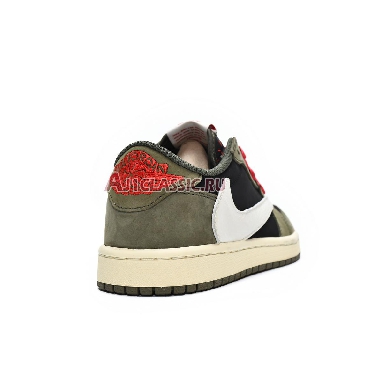 Travis Scott x Air Jordan 1 Low OG Olive Green DM7866-196 Olive Green/Black-White/Orange Mens Womens Shoes