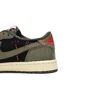 Travis Scott x Air Jordan 1 Low OG Olive Green DM7866-196 Olive Green/Black-White/Orange Mens Womens Shoes