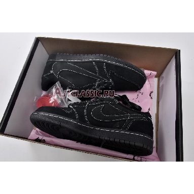 Travis Scott x Air Jordan 1 Low OG SP Black Phantom DM7866-001 Black/Phantom Mens Womens Shoes