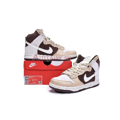 Nike Dunk High Light Chocolate DH5348-100 Sail/Sail-Khaki-Light Chocolate Mens Womens Shoes