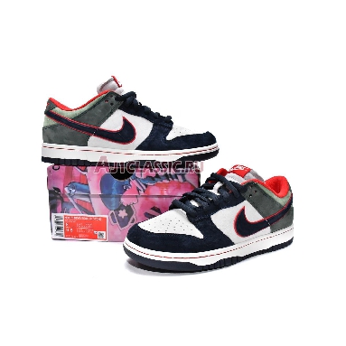 Otomo Katsuhiro x Nike SB Dunk Low Navy Green LF0039-004 Navy/Grey/Green/Red Mens Womens Shoes