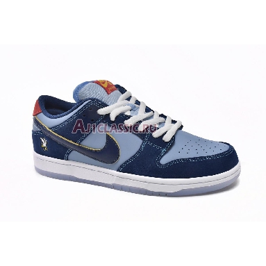 Why So Sad? x Nike Dunk Low SB The Predatory Bird DX5549-400 Coastal Blue/Speed Yellow/University Red Mens Womens Shoes