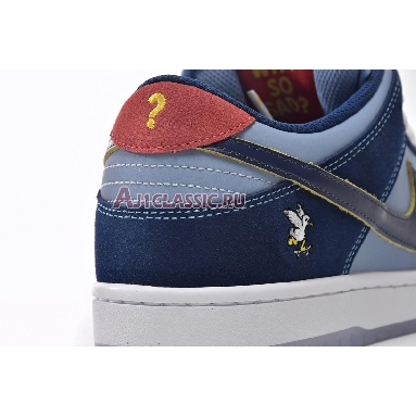 Why So Sad? x Nike Dunk Low SB The Predatory Bird DX5549-400 Coastal Blue/Speed Yellow/University Red Mens Womens Shoes