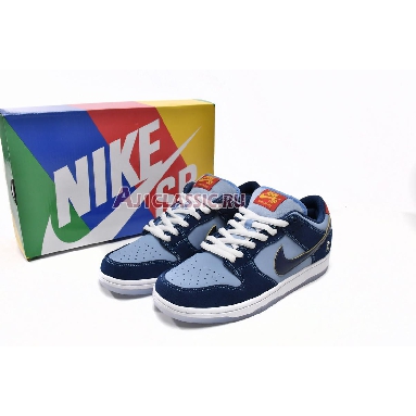 Why So Sad? x Nike Dunk Low SB The Predatory Bird DX5549-400 Coastal Blue/Speed Yellow/University Red Mens Womens Shoes