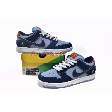 Why So Sad? x Nike Dunk Low SB The Predatory Bird DX5549-400 Coastal Blue/Speed Yellow/University Red Mens Womens Shoes