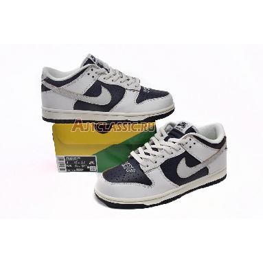 HUF x Nike Dunk Low SB New York FD8775-100 White/Vast Grey/Midnight Navy Sneakers