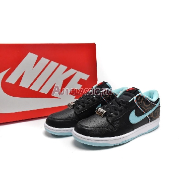 Nike Dunk Low SE Barber Shop - Black DH7614-001 Black/Copa/White/Chile Red Mens Womens Shoes