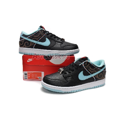 Nike Dunk Low SE Barber Shop - Black DH7614-001 Black/Copa/White/Chile Red Mens Womens Shoes