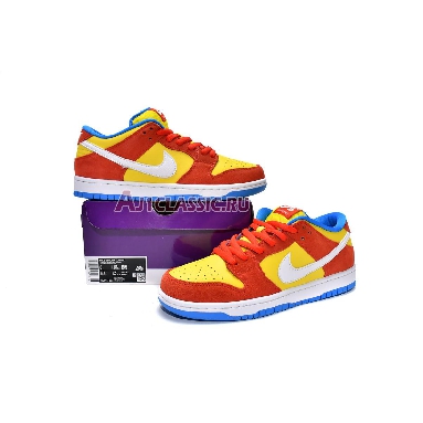 Nike SB Dunk Low Bart Simpson BQ6817-602-02 Habanero Red/White-Blue Hero Mens Womens Shoes