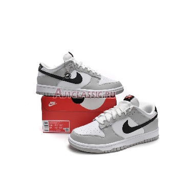 Nike Dunk Low SE Lottery Pack - Grey Fog DR9654-001 Grey Fog/Blue Chill/Pink Foam/Black Mens Womens Shoes