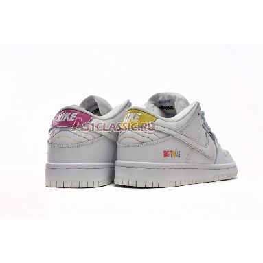 Nike SB Dunk Low Be True DR4876-100 White/Summit White/Rainbow Mens Womens Shoes