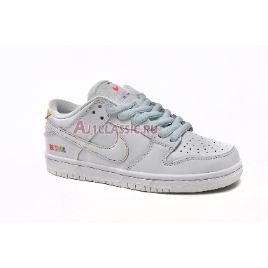 Nike SB Dunk Low Be True DR4876-100 White/Summit White/Rainbow Mens Womens Shoes