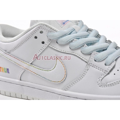 Nike SB Dunk Low Be True DR4876-100 White/Summit White/Rainbow Mens Womens Shoes