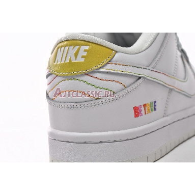 Nike SB Dunk Low Be True DR4876-100 White/Summit White/Rainbow Mens Womens Shoes