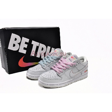 Nike SB Dunk Low Be True DR4876-100 White/Summit White/Rainbow Mens Womens Shoes