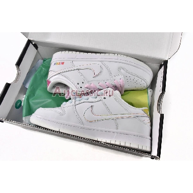 Nike SB Dunk Low Be True DR4876-100 White/Summit White/Rainbow Mens Womens Shoes