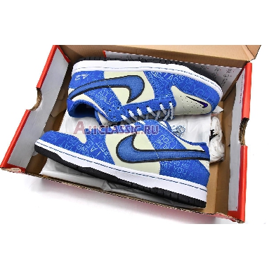 Nike Dunk Low GS Jackie Robinson DV2203-400 Racer Blue/Racer Blue/Coconut Mens Womens Shoes