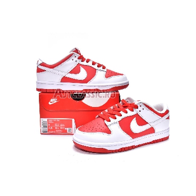 Nike Dunk Low GS Championship Red CW1590-600 University Red/White/Total Orange Mens Womens Shoes