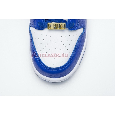 Supreme x Nike Dunk Low OG SB QS Hyper Royal DH3228-100 White/Metallic Gold/Hyper Blue Mens Womens Shoes