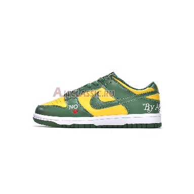 Supreme x Nike Dunk Low SB By Any Means - Brazil DO7412-983 Green/Yellow/White Mens Womens Shoes