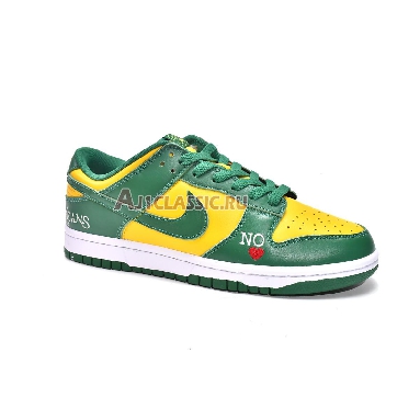 Supreme x Nike Dunk Low SB By Any Means - Brazil DO7412-983 Green/Yellow/White Mens Womens Shoes