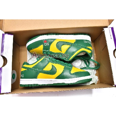 Supreme x Nike Dunk Low SB By Any Means - Brazil DO7412-983 Green/Yellow/White Mens Womens Shoes