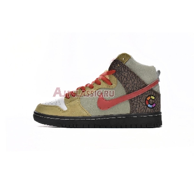 Color Skates x Nike Dunk High SB Kebab and Destroy CZ2205-700 Brown/Tan/Red/Tzatziki Mens Womens Shoes