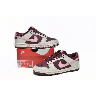 Nike Dunk Low Valentines Day DR9705-100 Pale Ivory/Medium Soft Pink-Night Maroon Mens Womens Shoes