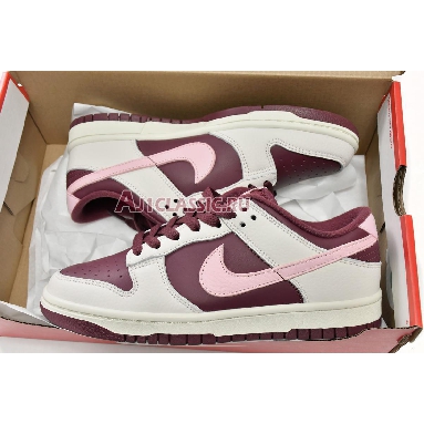 Nike Dunk Low Valentines Day DR9705-100 Pale Ivory/Medium Soft Pink-Night Maroon Mens Womens Shoes