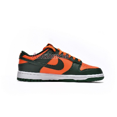 Nike Dunk Low Miami Hurricanes DD1391-300-02 Gorge Green/White/Total Orange/Gorge Green Mens Womens Shoes