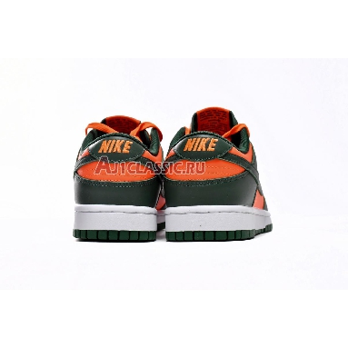 Nike Dunk Low Miami Hurricanes DD1391-300-02 Gorge Green/White/Total Orange/Gorge Green Mens Womens Shoes