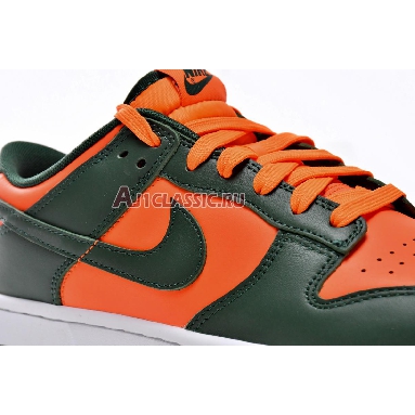 Nike Dunk Low Miami Hurricanes DD1391-300-02 Gorge Green/White/Total Orange/Gorge Green Mens Womens Shoes