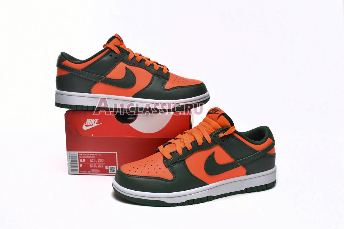 New Nike Dunk Low "Miami Hurricanes" DD1391-300-02 Shoes