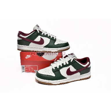 Nike Dunk Low Gorge Green Team Red FB7160-161 Gorge Green/White/Team Red/Gum Medium Brown Mens Womens Shoes