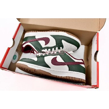 Nike Dunk Low Gorge Green Team Red FB7160-161 Gorge Green/White/Team Red/Gum Medium Brown Mens Womens Shoes