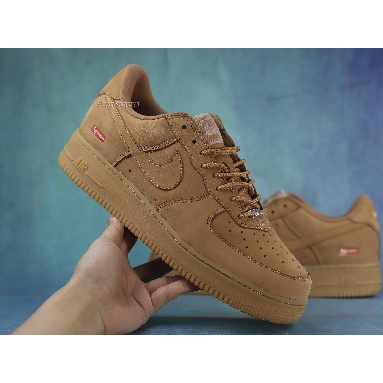 Supreme x Nike Air Force 1 Low SP Wheat DN1555-200 Flax/Flax/Gum Light Brown Mens Womens Shoes