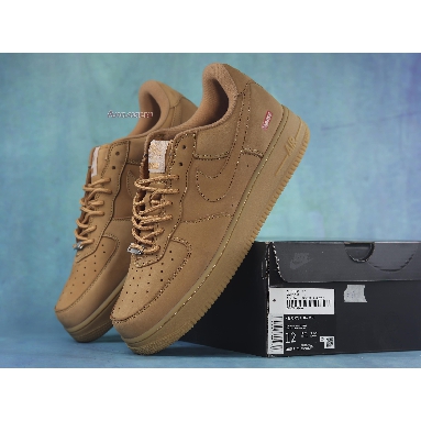 Supreme x Nike Air Force 1 Low SP Wheat DN1555-200 Flax/Flax/Gum Light Brown Mens Womens Shoes